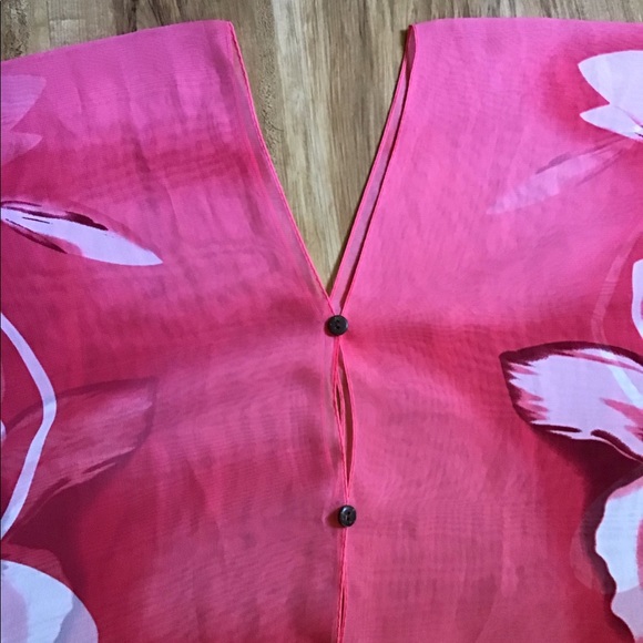NWOT Floral Caftan Poncho Top - Picture 7 of 14